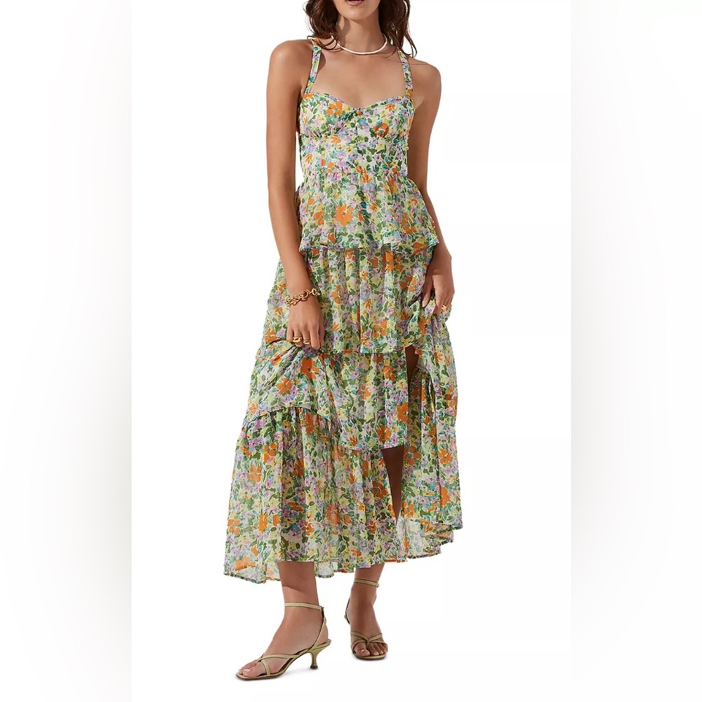 Astr the Label Floral Maxi Dress with Spaghetti Straps